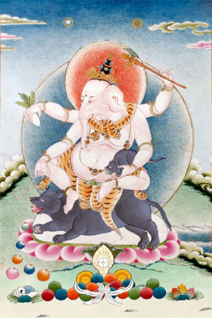 White-Ganapati-Thangka